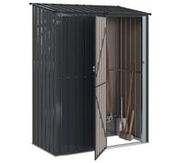 vidaXL Cobertizo de jardín Antracita 153,5x86x200 cm Metal, resistente al clima, duradero