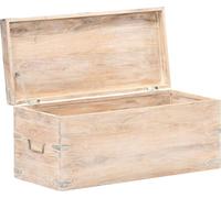 vidaXL Cofre de 90x40x40 cm, fabricado en madera maciza de acacia