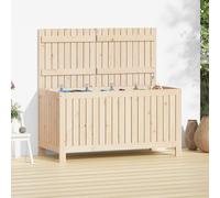vidaXL Cofre de jardín de 121x55x64 cm, madera maciza de pino - Cofre para jardín - Cofres para jardín - Caja para jardín - Caja de almacenamiento para jardín