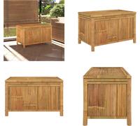 vidaXL Cofre de jardín de 90x52x55 cm de bambú - Cofre para jardín - Cofres para jardín - Caja para jardín - Caja de almacenamiento para jardín