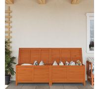vidaXL Cofre para jardín, color marrón, 198,5 x 50 x 56,5 cm, madera maciza de abeto - Cofre para jardín - Cofres para jardín - Caja de almacenamiento para exteriores - Caja para cojines para exterior