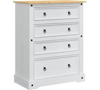vidaXL Cofres de almacenamiento Corona, color blanco, 92 x 48 x 114 cm