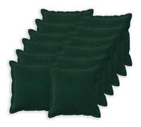 vidaXL Cojín con almohada HOUTEN 12 uds. Verde oscuro Terciopelo