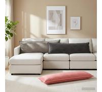 vidaXL Cojín con almohada HOUTEN 2 uds. Gris oscuro Terciopelo