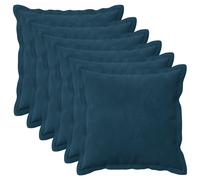 vidaXL Cojín con almohada HOUTEN 6 uds. Azul Terciopelo