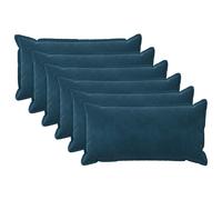 vidaXL Cojín con almohada HOUTEN 6 uds. Azul Terciopelo