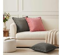 vidaXL Cojín con almohada HOUTEN 6 uds. Rosa Terciopelo