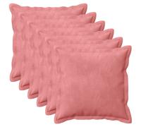 vidaXL Cojín con almohada HOUTEN 6 uds. Rosa Terciopelo