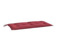 vidaXL Cojín de banco de jardín tela Oxford rojo tinto 100x50x7 cm