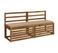 vidaXL Cojín de Banco SOEST 100% Poliéster Arena 140 x 40 x 5 cm | Resistente a UV: Protege contra daños del sol.. Sujeción segura: Incluye lazos para estabilidad.