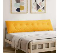 vidaXL Cojín de Espalda Amarillo Claro 200 x 50 cm Tela de Pana