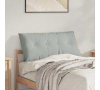 vidaXL Cojín de Espalda Gris Claro 100 x 50 cm Tela de Pana