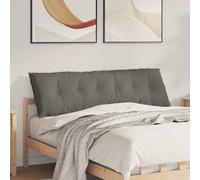 vidaXL Cojín de Espalda Gris Claro 160 x 50 cm Tela de Pana