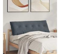 vidaXL Cojín de Espalda Gris oscuro 140 x 50 cm Tela de Pana