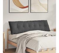 vidaXL Cojín de Espalda Gris oscuro 160 x 50 cm Tela de Pana