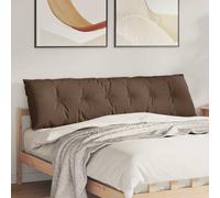 vidaXL Cojín de espalda Marrón 180 x 19 x 50 cm, tela con cubierta de terciopelo