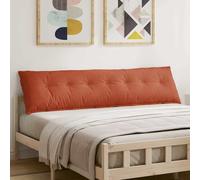 vidaXL Cojín de Espalda Rojo Naranja 200 x 50 cm Tela de Pana