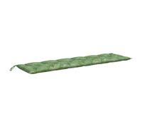 vidaXL Cojín para banco de jardín tela estampado de hojas 200x50x7 cm