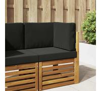 vidaXL Cojín para sofá de exterior Poliéster Negro 60 x 60 cm