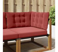 vidaXL Cojín para sofá de exterior Poliéster Rojo vino tinto