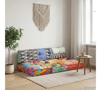 vidaXL Cojín para sofá de palés tela multicolor patchwork