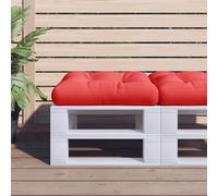 vidaXL Cojín para sofá de palets de tela rojo 50x50x12 cm