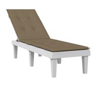vidaXL Cojín para tumbona tela gris taupe melange (75+105) x 50 x 4 cm