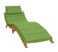 vidaXL Cojín para tumbona tela verde melange 186x58x4 cm