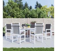 vidaXL: 6 fundas para sillas de jardín, modelo para respaldo bajo, color gris antracita