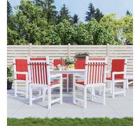 vidaXL: 6 fundas para sillas de jardín, para sillas de respaldo bajo, color rojo, 100x50x3 cm