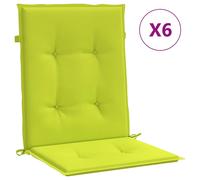 Vidaxl Cojín Silla Jardín Respaldo Bajo Pack 6 Uds Tela Oxford Antracita Bright green