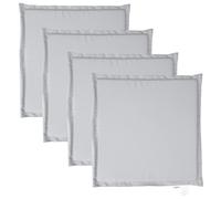 vidaXL Cojines asiento de jardín cuadrados 4 uds gris claro 45x45x2 cm