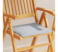 vidaXL Cojines asiento de jardín cuadrados 4 uds gris claro 45x45x2 cm