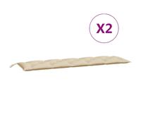 Vidaxl Cojines Banco Jardín 2 Uds Tela 180x50x7 Cm Color Antracita Beige