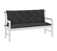 vidaXL Cojines banco jardín 2 uds tela antracita melange 150x50x7 cm