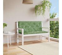 vidaXL Cojines banco jardín 2 uds tela estampado de hojas 120x50x7 cm
