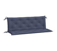 vidaXL Cojines banco jardín 2 uds tela Oxford azul marino 150x50x7 cm