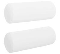 vidaXL Cojines Bolster 2 pcs Ø 25 x 70 cm Tela, Cojines cilíndricos cómodos, Fundas Removibles, Almohadas Decorativas, Elementos Multiusos para el hogar