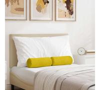 vidaXL Cojines Bolster 2 pcs Amarillo Ø 15 x 40 cm Tela de pana