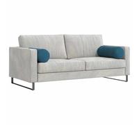 vidaXL Cojines Bolster 2 pcs Azul Ø 25 x 70 cm Tela de Pana, Decoración de Sala, Almohadas cilíndricas, Cojines cómodos, Fundas Removibles, Textiles para un hogar Elegante