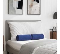 vidaXL Cojines Bolster 2 pcs Azul Policía Ø 15 x 40 cm Tela de pana