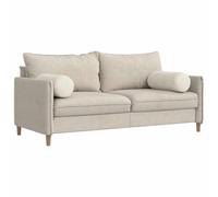 vidaXL Cojines Bolster 2 pcs Crema Ø 25 x 70 cm Tela de Pana, Decoración de Sala, Almohadas cilíndricas, Cojines cómodos, Fundas Removibles, Textiles para un hogar Elegante