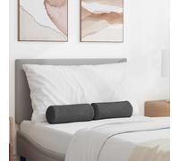 vidaXL Cojines Bolster 2 pcs Gris oscuro Ø 15 x 40 cm Tela de pana