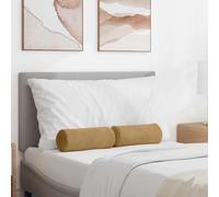 vidaXL Cojines Bolster 2 pcs Marrón Ø 15 x 40 cm Tela de pana