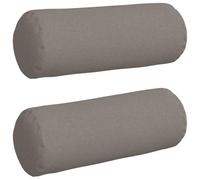 vidaXL Cojines Bolster 2 pcs Taupé Ø 25 x 70 cm Tela, Cojines cilíndricos cómodos, Fundas Removibles, Almohadas Decorativas, Elementos Multiusos para el hogar