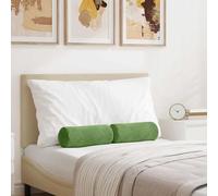 vidaXL Cojines Bolster 2 pcs Verde claro Ø 15 x 40 cm Tela de pana