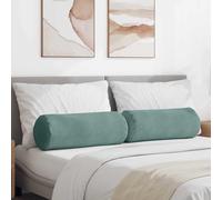 vidaXL Cojines Bolster 2 pcs Verde Mar Ø 25 x 70 cm Tela de pana
