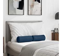 vidaXL Cojines Bolster 2 uds. tela Azul Ø 15 x 40 cm