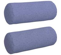 vidaXL Cojines Bolster 2 uds. Tela Azul Jeans Ø 15 x 40 cm
