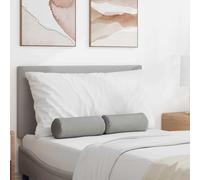 vidaXL Cojines Bolster 2 uds. tela Gris Nube Ø 15 x 40 cm
